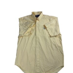 Ralph Lauren Blake Men's Yellow Short Sleeve Button Down Shirt Size XL